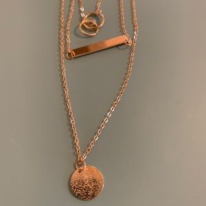 Three level gold necklace